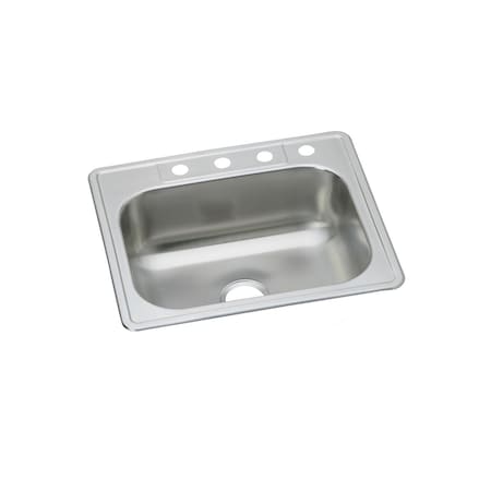 Dayton Elite Stainless Steel Single Bowl Top Mount Sink With J Channels